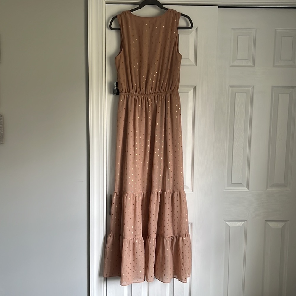 NEVER WORN- M- EXPRESS Pink Metallic Maxi Dress - Picture 5 of 7